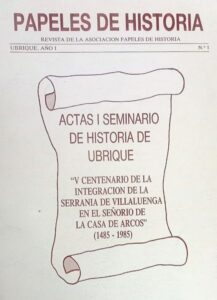 Papeles de Historia nº 1.